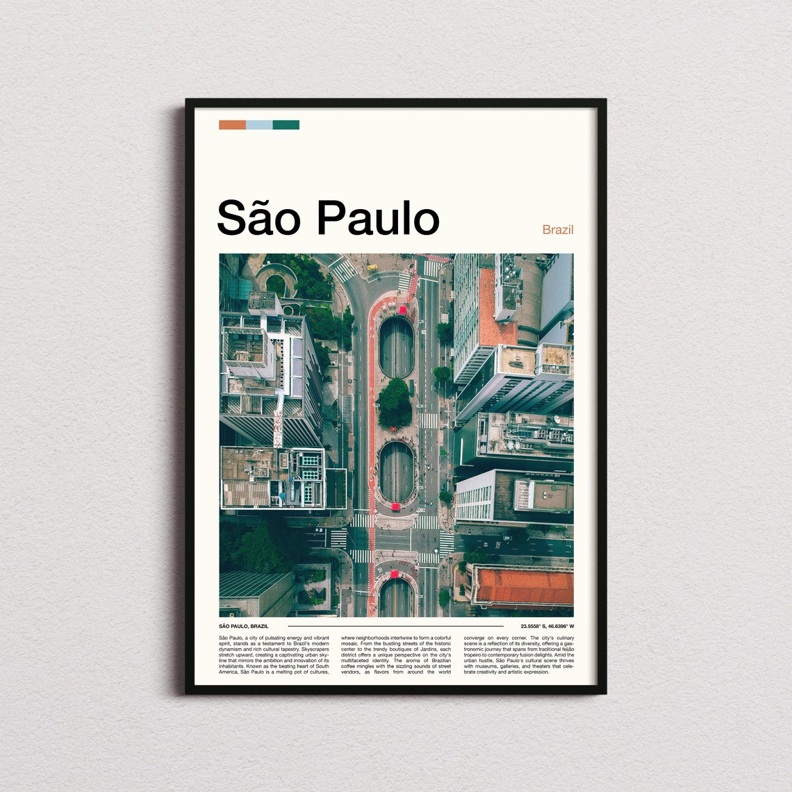 So Paulo Print Brazil Poster Sao Paulo Wall Art Sao Paulo Art Print Sao Paulo Photo Sao Paulo Travel Gifts