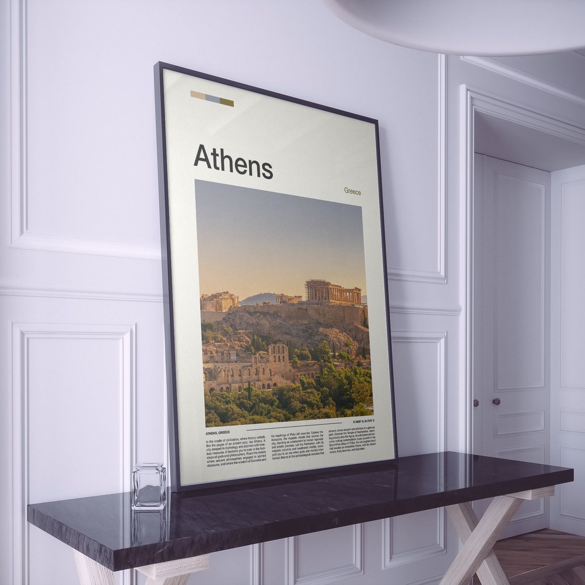 Athens Greece Acropolis Parthenon Ancient Ruins Sunset Poster - Image 2
