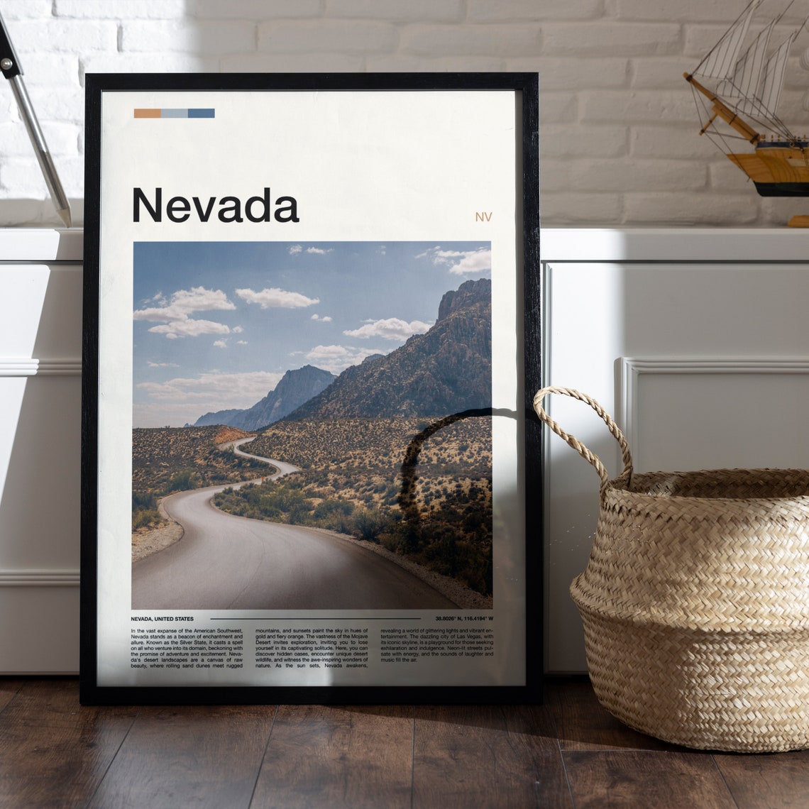 Nevada Desert Road Red Rock Canyon Scenic Drive Photography Poster - Image 5