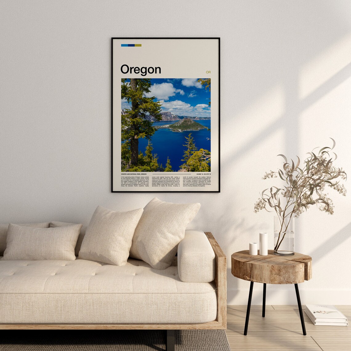 Oregon Crater Lake National Park Wizard Island View Photography Poster - Image 3