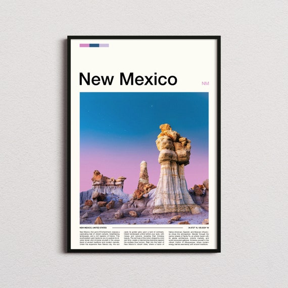 New Mexico Print New Mexico Poster New Mexico Wall Art New Mexico Art Print New Mexico Photo