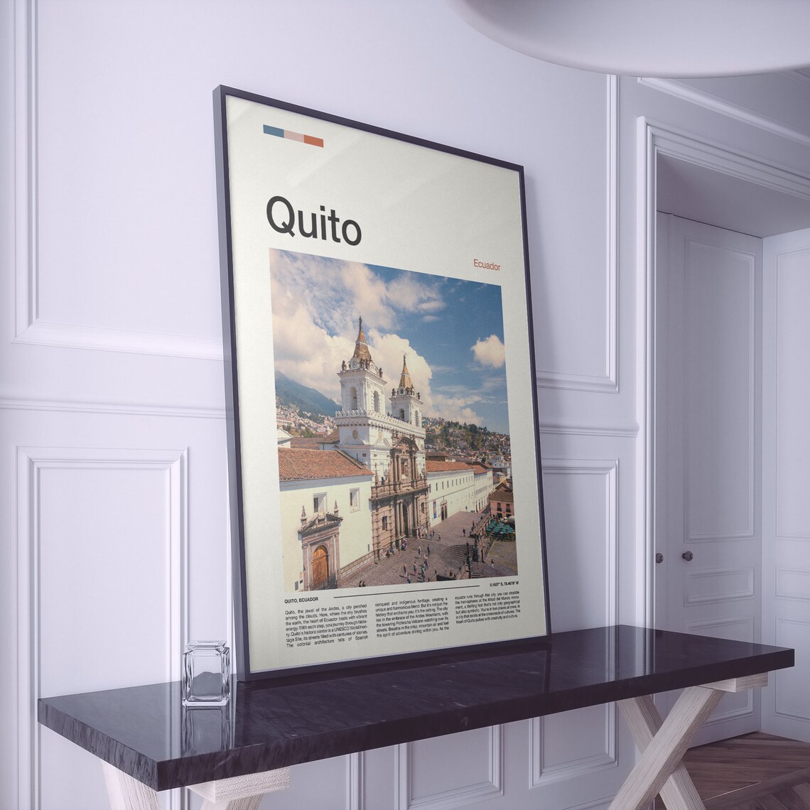 Quito Ecuador San Francisco Church Old Town Minimal Travel Poster - Image 2