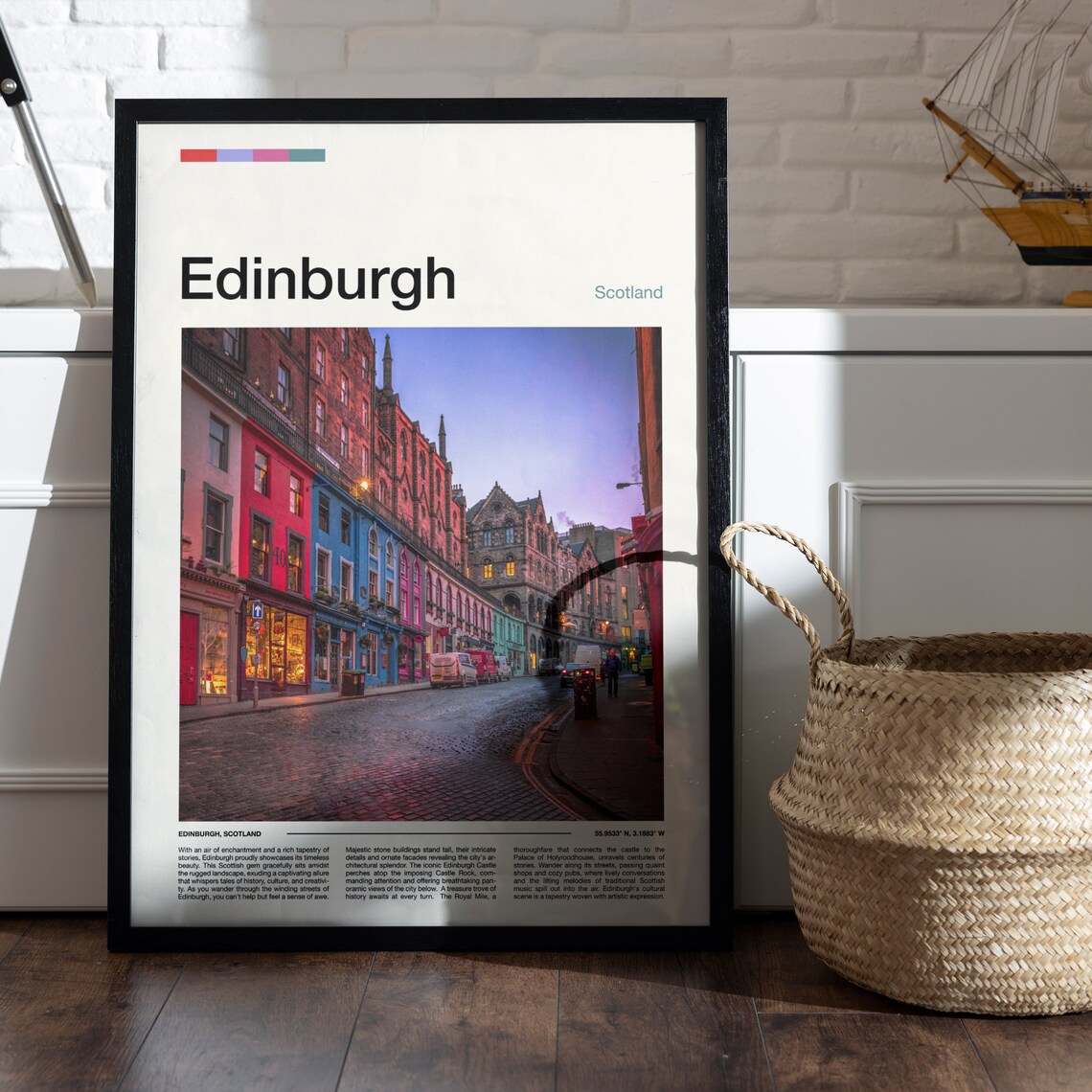 Edinburgh Scotland Victoria Street Colorful Shops Old Town Poster - Image 5