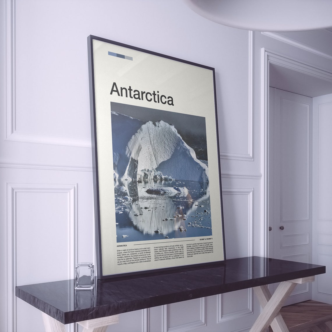 Antarctica Iceberg Polar Landscape Frozen Reflection Art Poster - Image 2