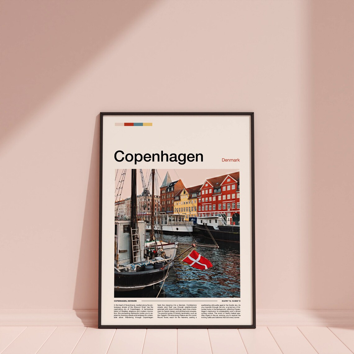 Copenhagen Denmark Nyhavn Harbor Colorful Waterfront Boats Poster - Image 4