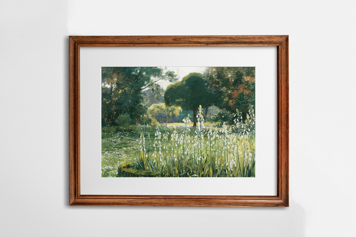 Vintage Tree and Lake Landscape Gallery Wall Set of 4 Art Prints - Image 2
