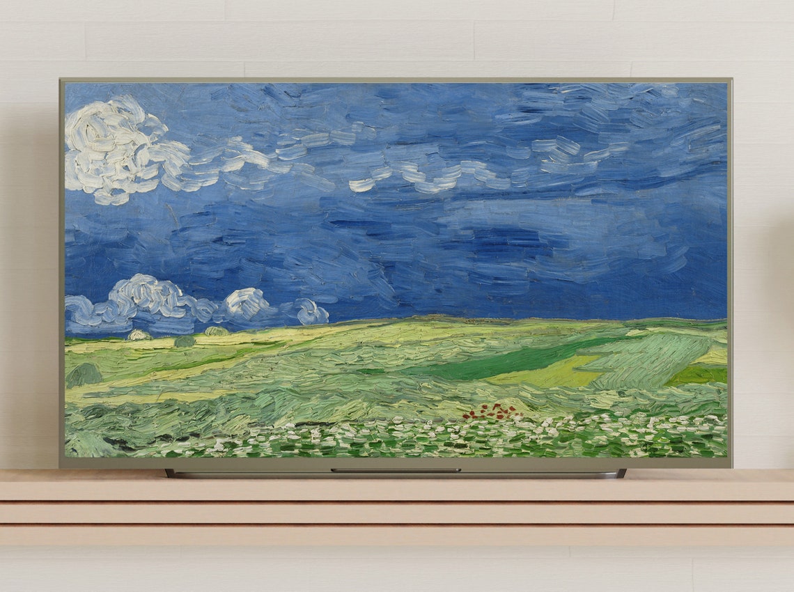 Van Gogh Wheatfield Under Thunderclouds Dramatic Sky Landscape Poster - Image 3