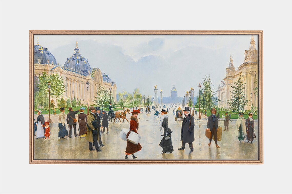 Paris Vintage Travel Poster, French Cityscape Art