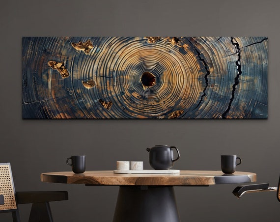 Abstract Tree Ring Nordic Art Print