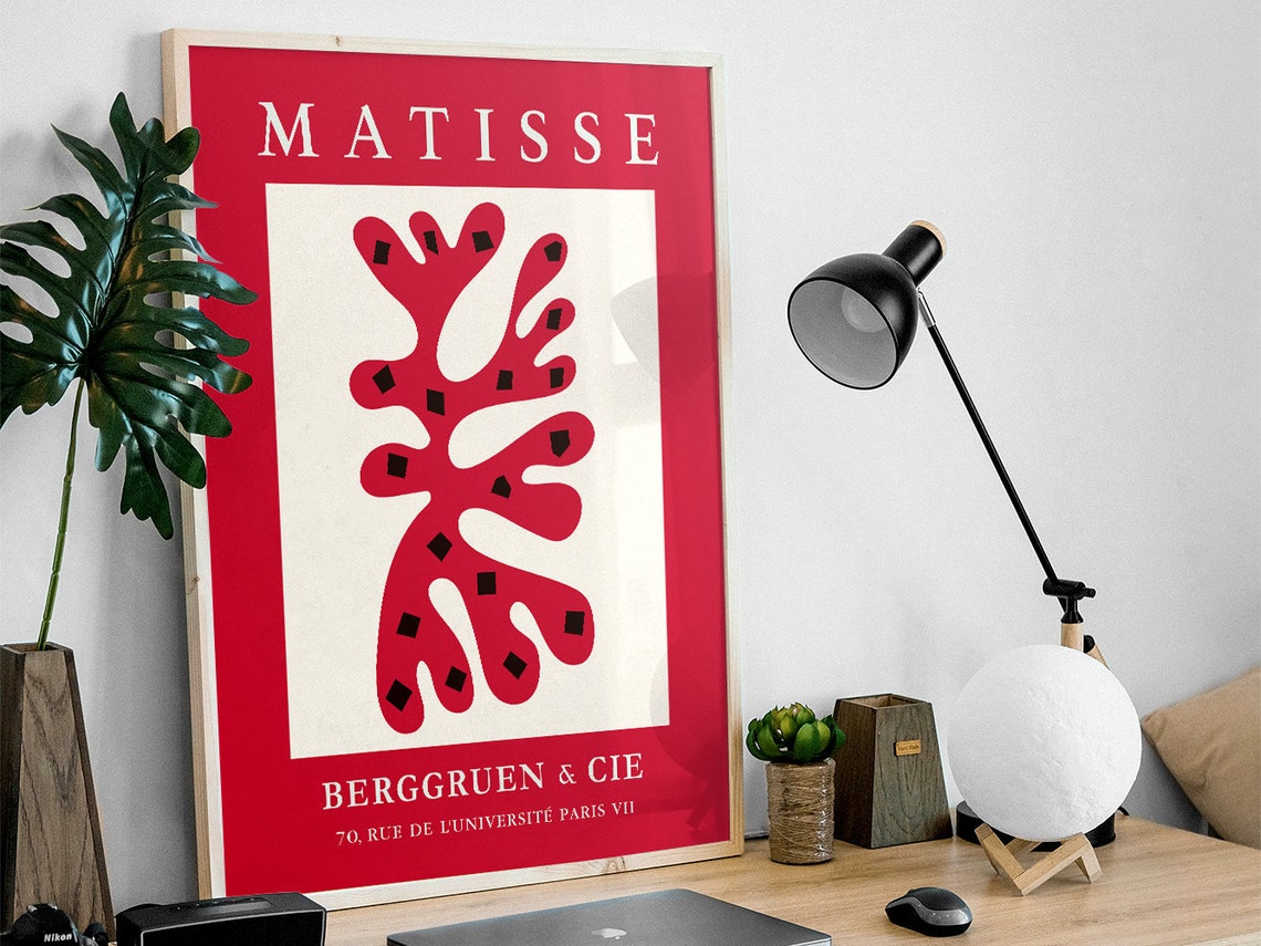 Henri Matisse Red Coral Cutout Berggruen Paris Exhibition Poster - Image 3