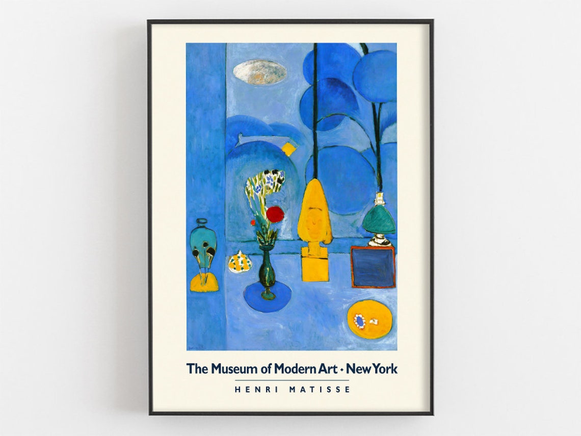 Henri Matisse Blue Window Scene MoMA New York Exhibition Poster
