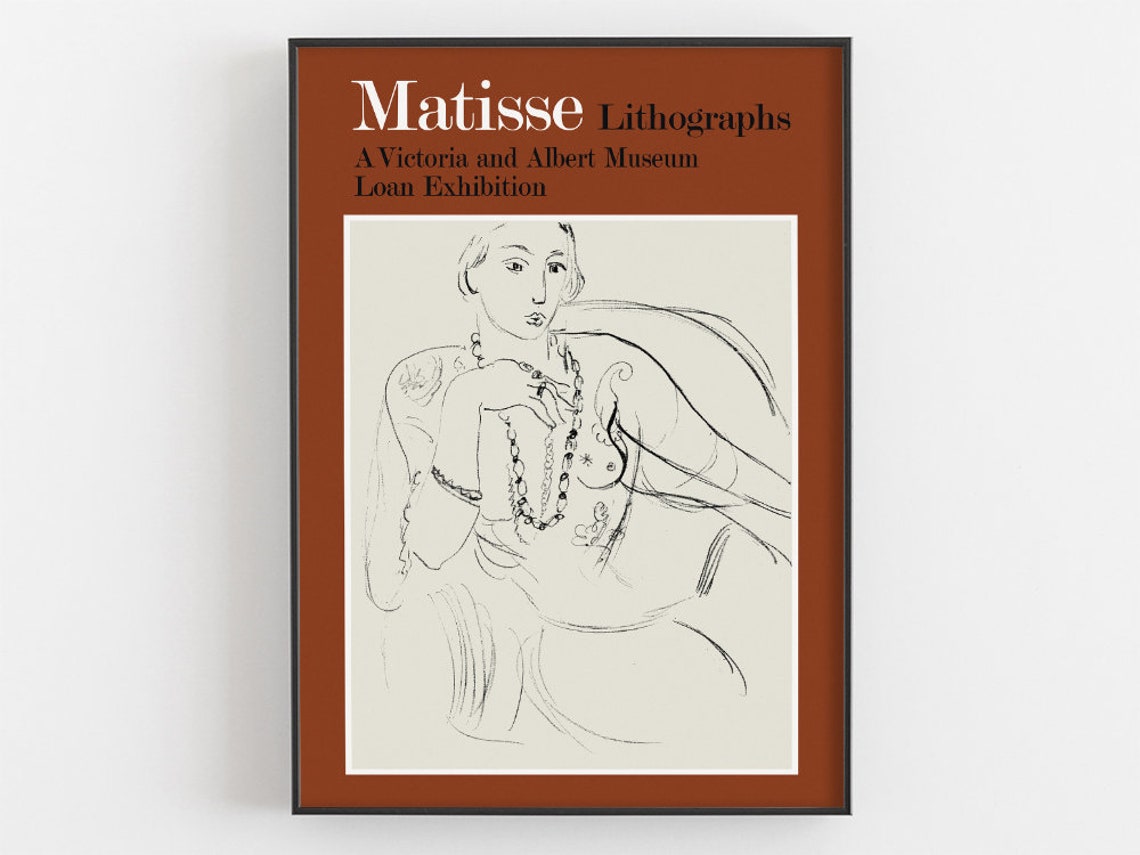 Henri Matisse Lithographs Victoria and Albert Museum Exhibition Poster