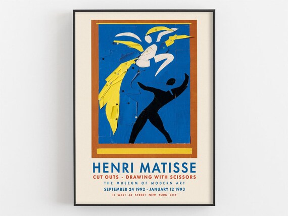 Henri Matisse Cut Outs Drawing with Scissors MoMA 1992 Exhibition Poster
