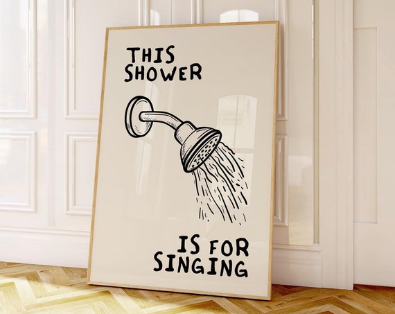 Retro Funny Bathroom Quote Art Print