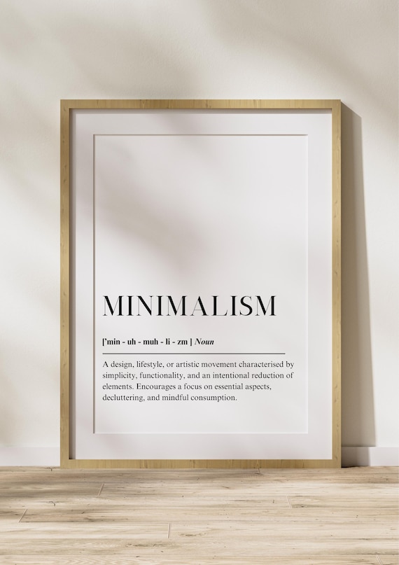 Minimalism Definition Poster, Minimalist Art Print
