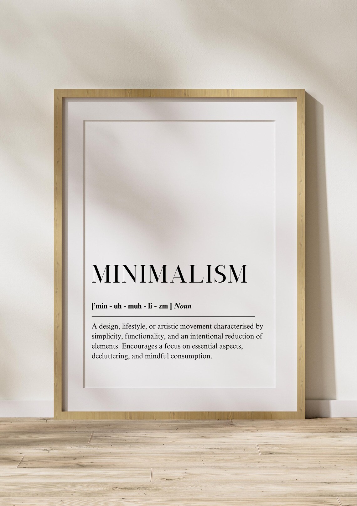 Minimalism Definition Poster, Minimalist Art Print