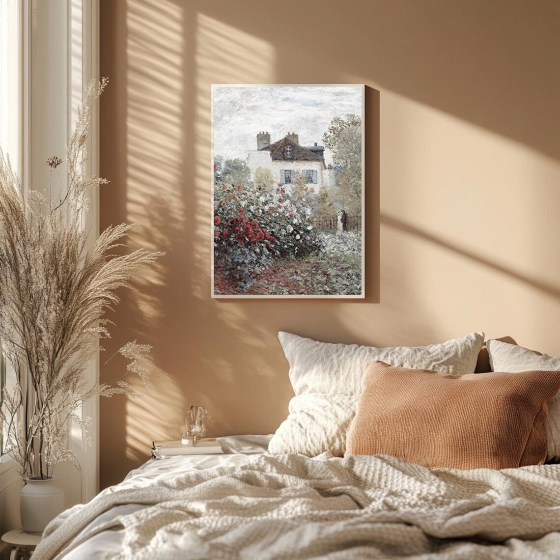 Cottage Garden Roses White House Vintage Romantic Painting Poster - Image 2