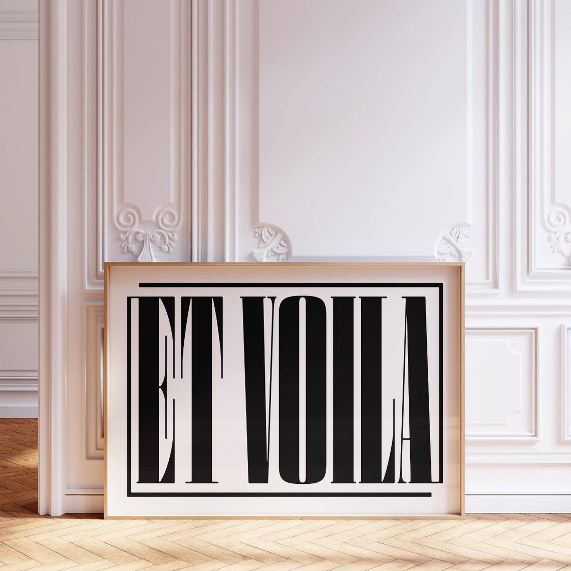 Et Voila Bold Black Typography Minimalist French Phrase Poster