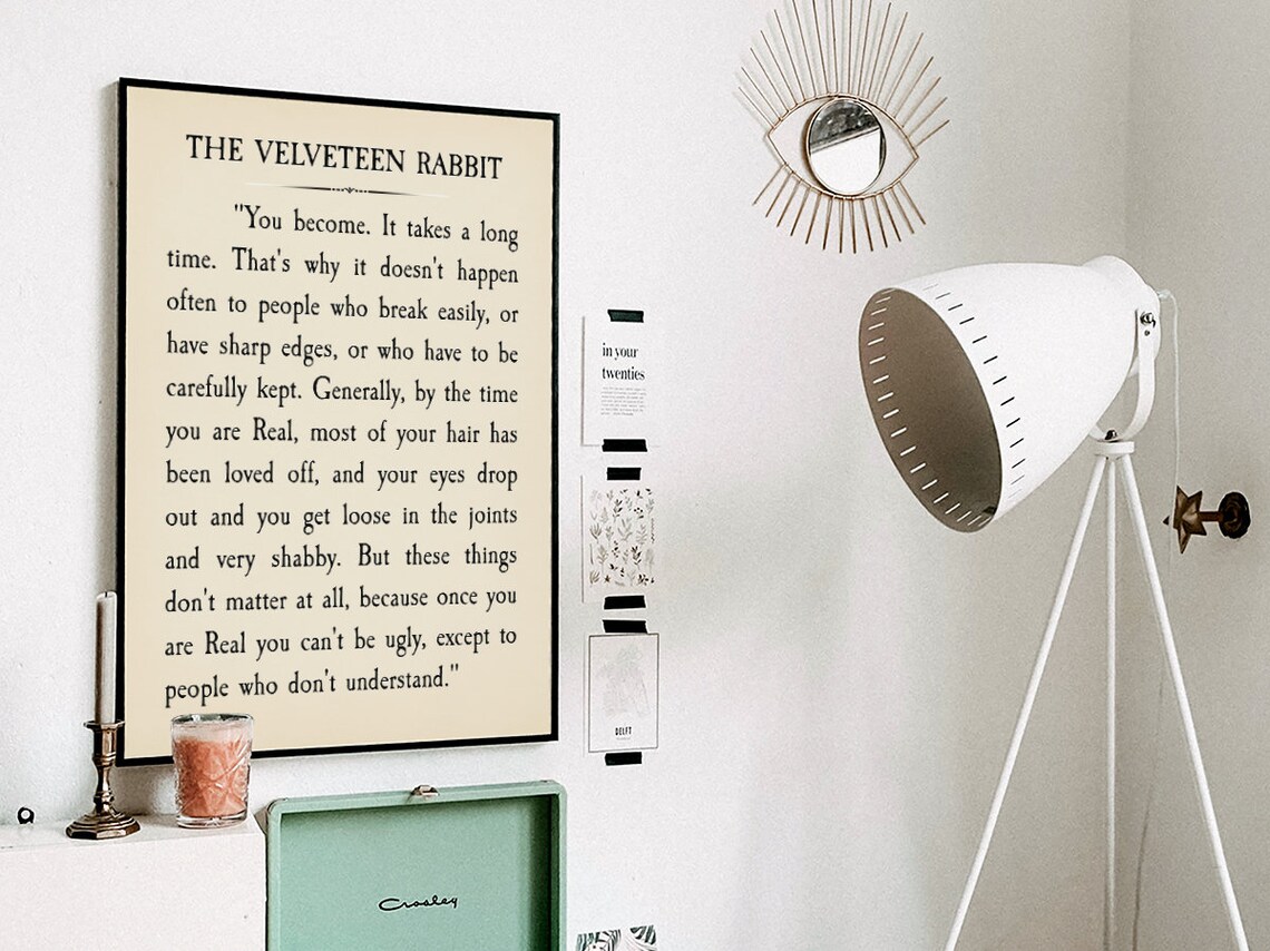 The Velveteen Rabbit Quote, Literary Typography Decor - Image 3