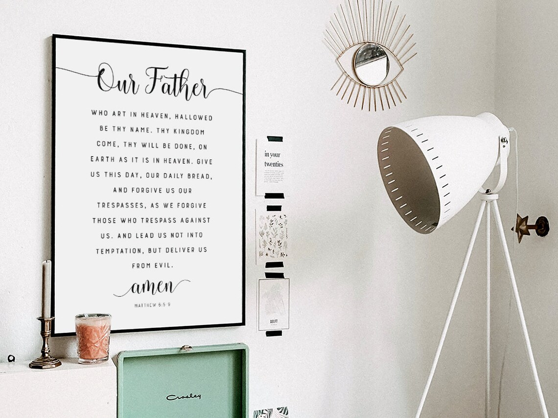The Lord's Prayer, Scripture Typography Decor - Image 3