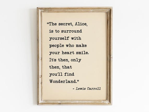 Alice In Wonderland Nursery Decor Wall Art Print