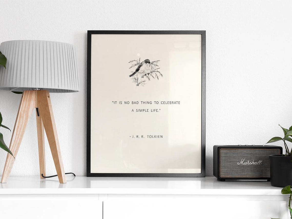Jrr Tolkien Quote, Simple Life Nature Wall Art Print - Image 2