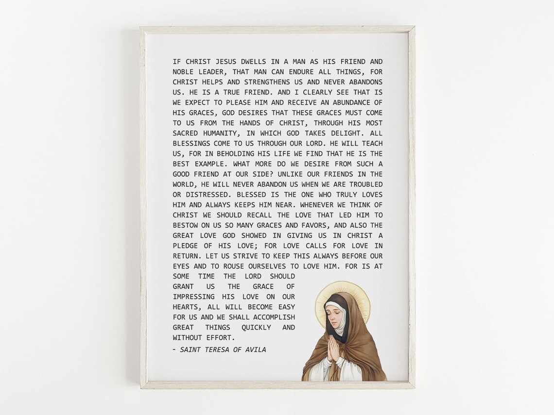 Christ Jesus Dwells Quote, Catholic Faith Decor