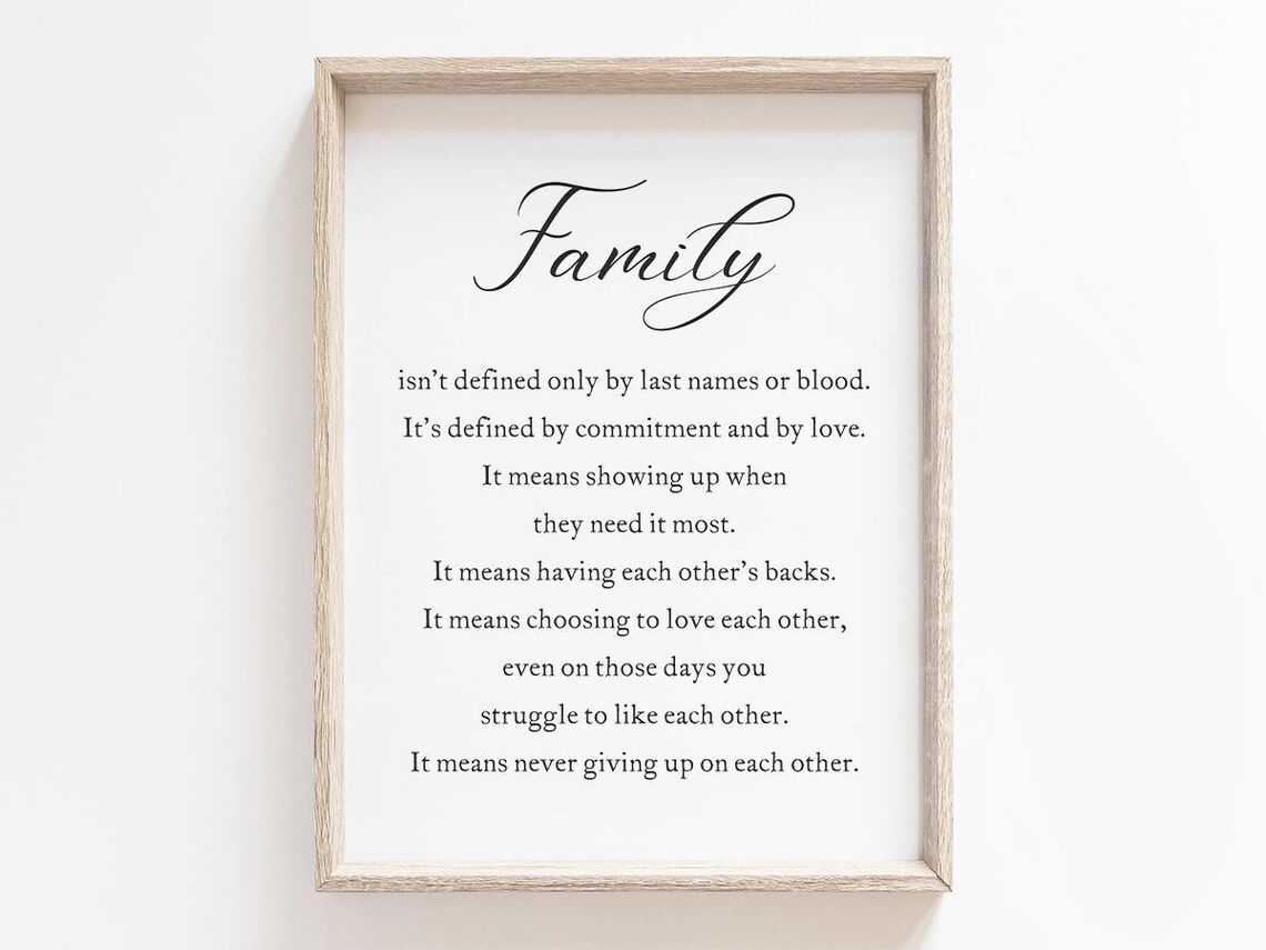 Family Isn't Defined By Last Names Quote