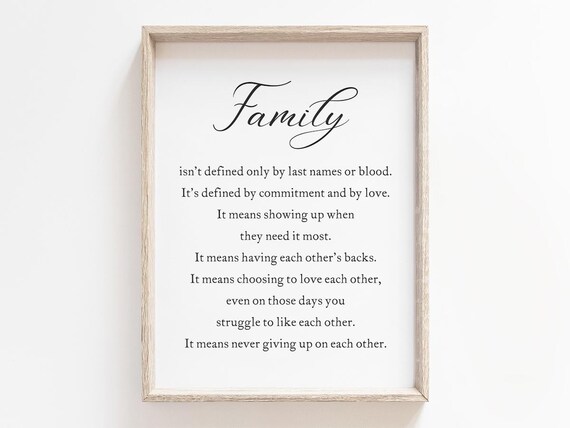 Family Isn't Defined By Last Names Quote