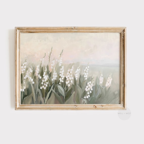 Lily Of The Valley Vintage Farmhouse Art Print
