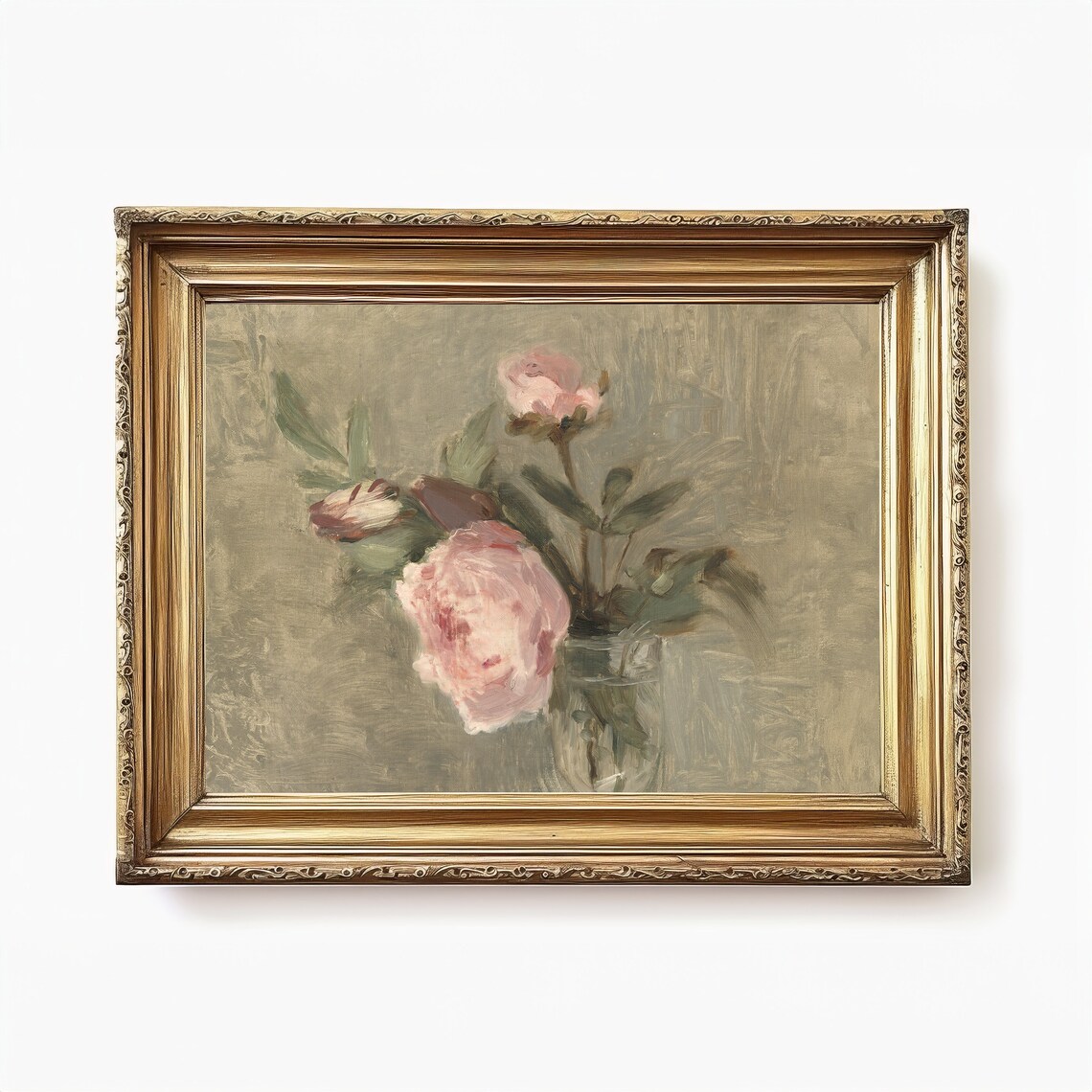 Vintage Pink Peony Flower Art Print, Pastel Botanical - Image 2
