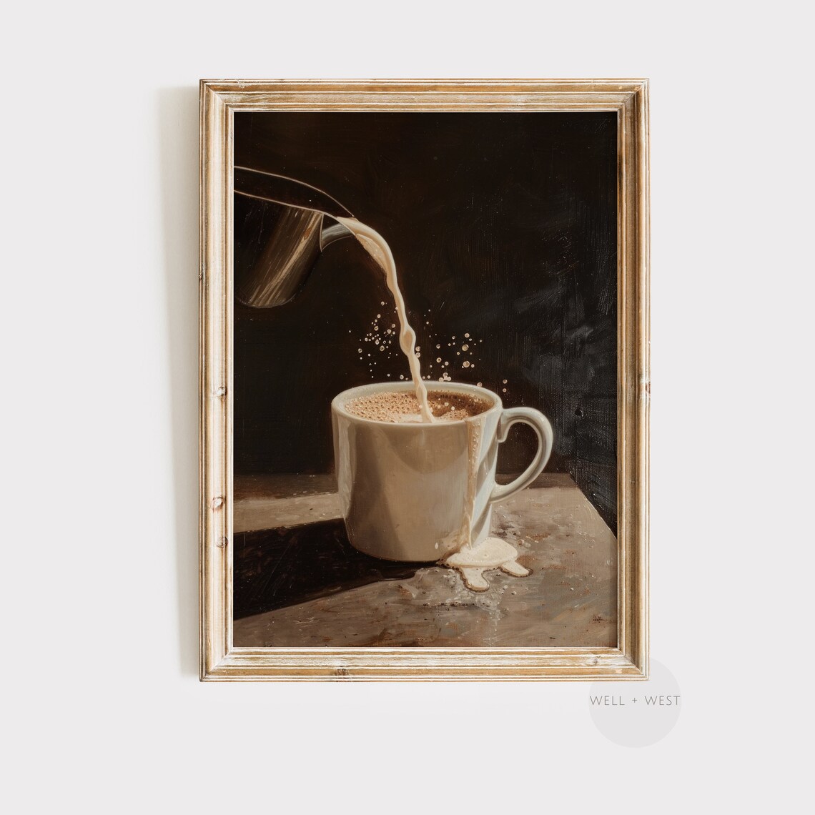 Neutral Coffee Art Print, Vintage Still Life