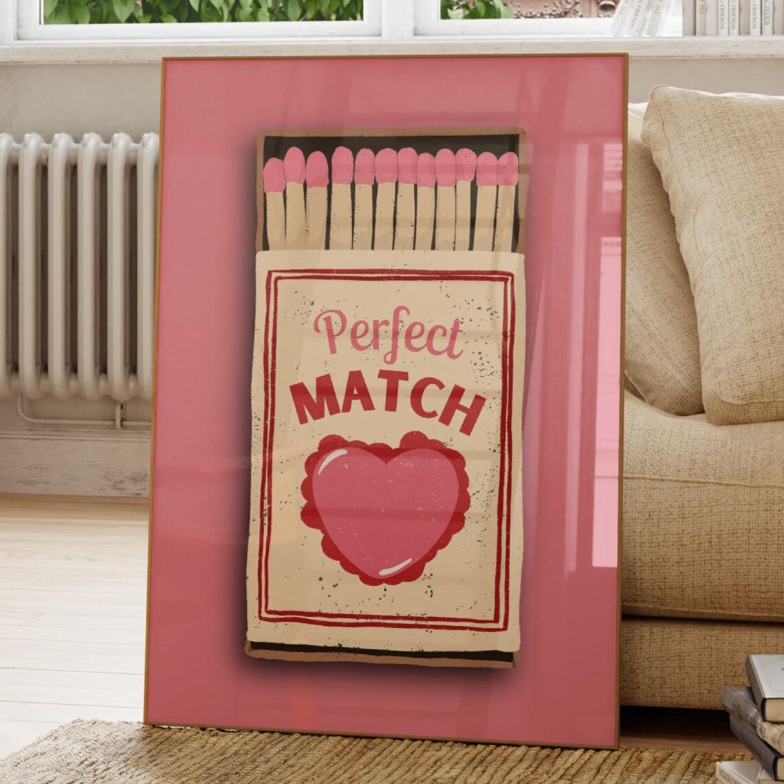 Vintage Matchbox Art Print, Trendy Matches
