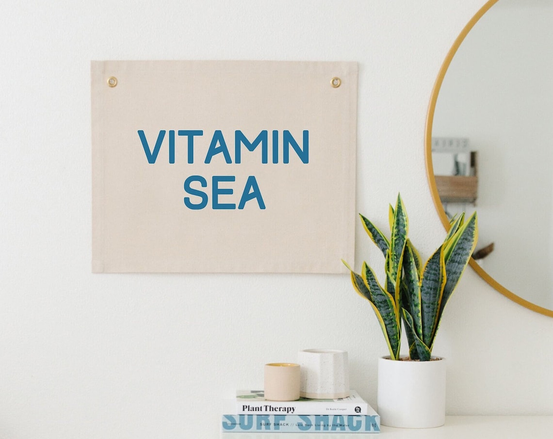 Vitamin Sea Surf Nursery Decor, Ocean Wall Flag