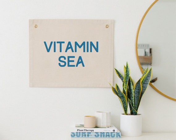 Vitamin Sea Surf Nursery Decor, Ocean Wall Flag