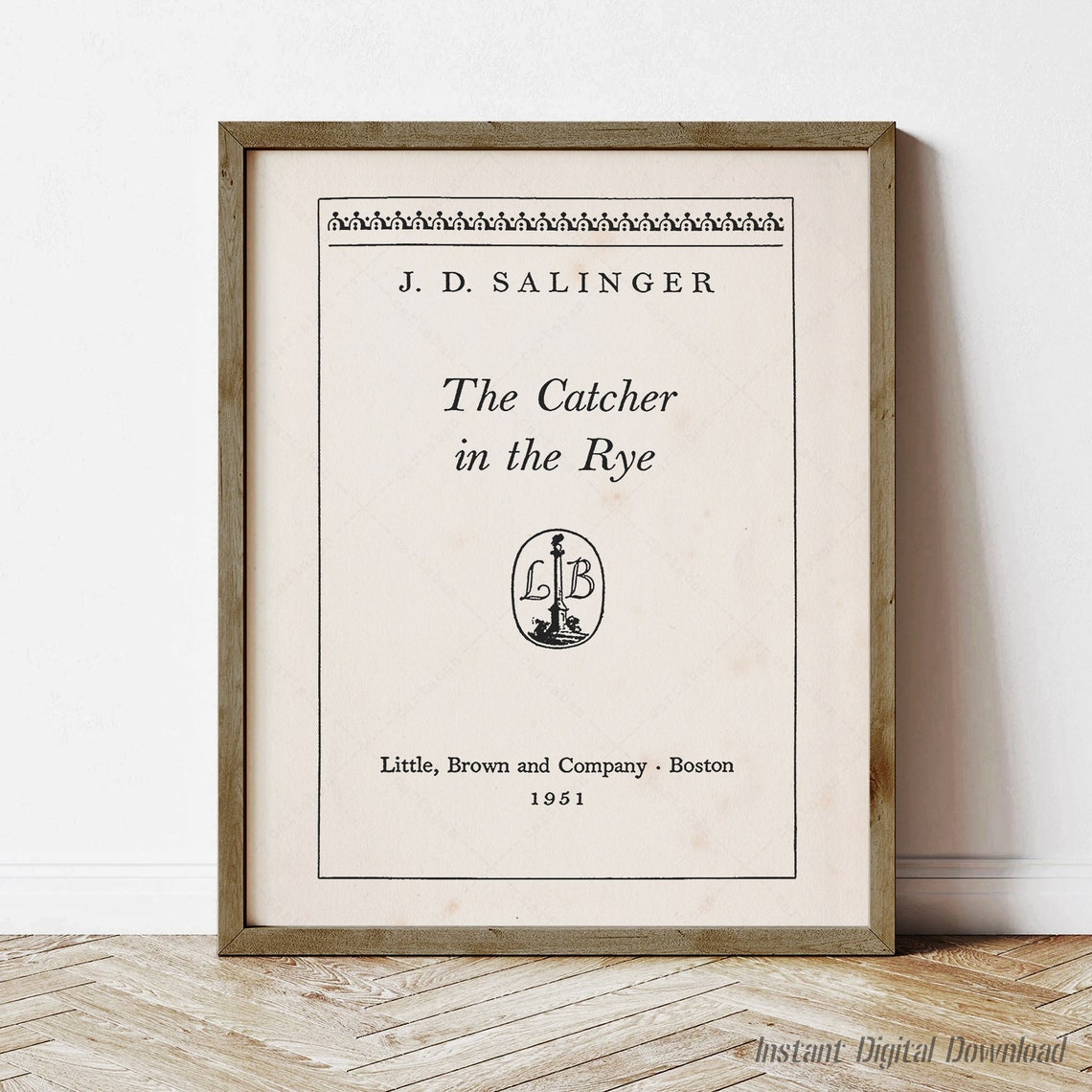 J D Salinger The Catcher In The Rye 1951 Title Page Print Poster