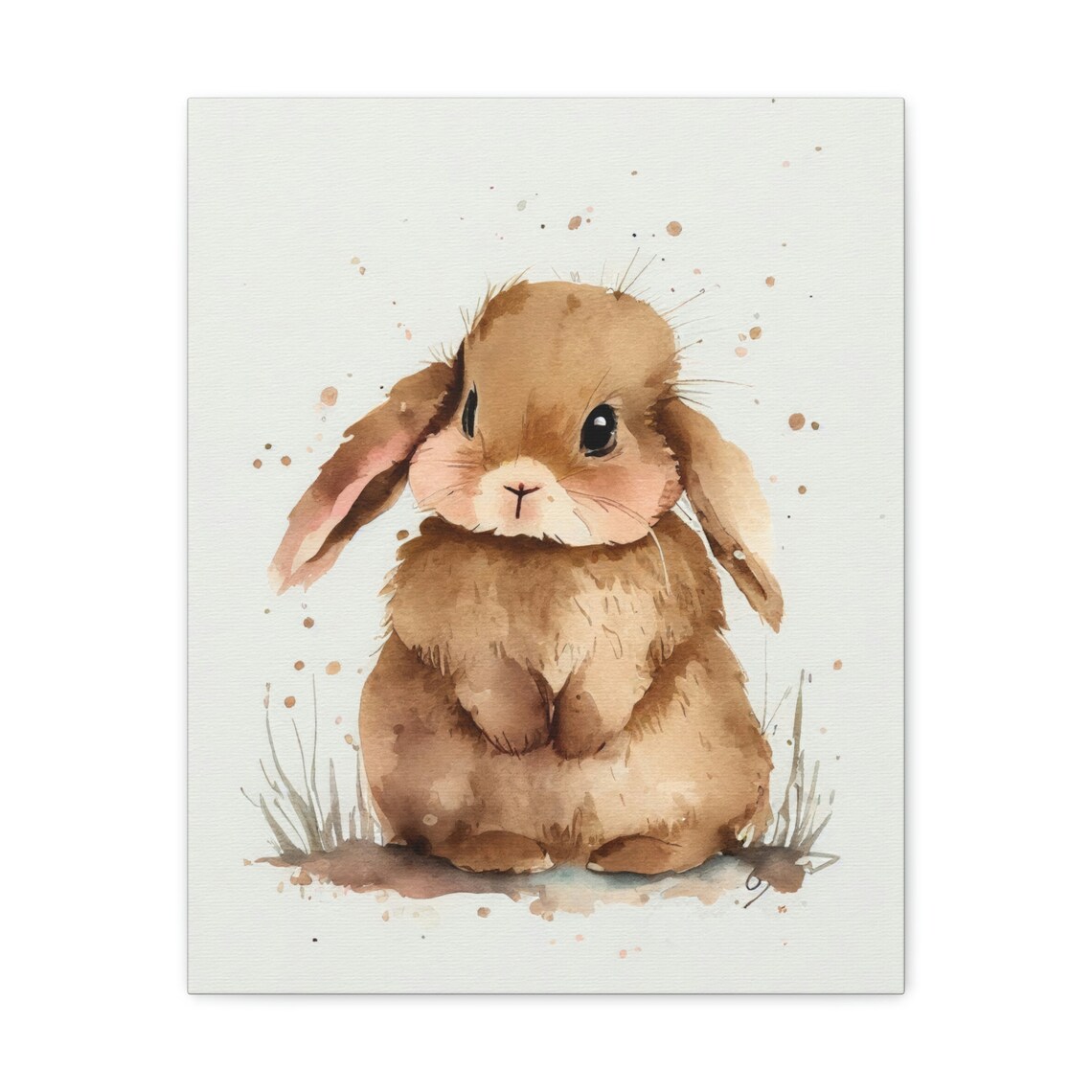Bunny Rabbit Watercolor Art Print, Nursery Decor - Image 2