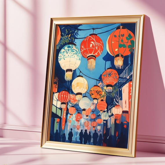 Chinese Lantern Festival Cultural Heritage Art Print