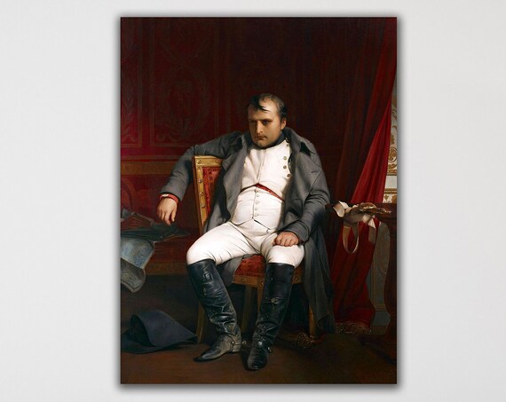Napoleon At Fontainebleau, Paul Delaroche Art Print