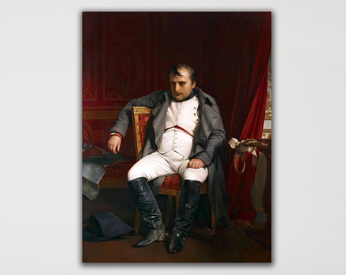 Napoleon At Fontainebleau, Paul Delaroche Art Print