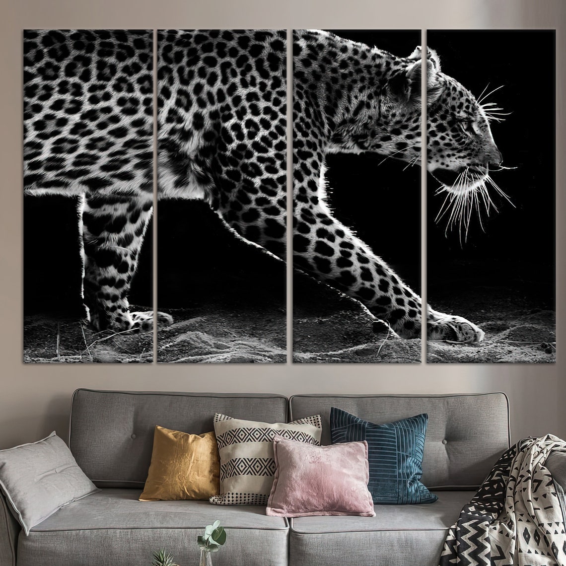 Leopard Glass Art Print, Farmhouse Wall Art - Image 2