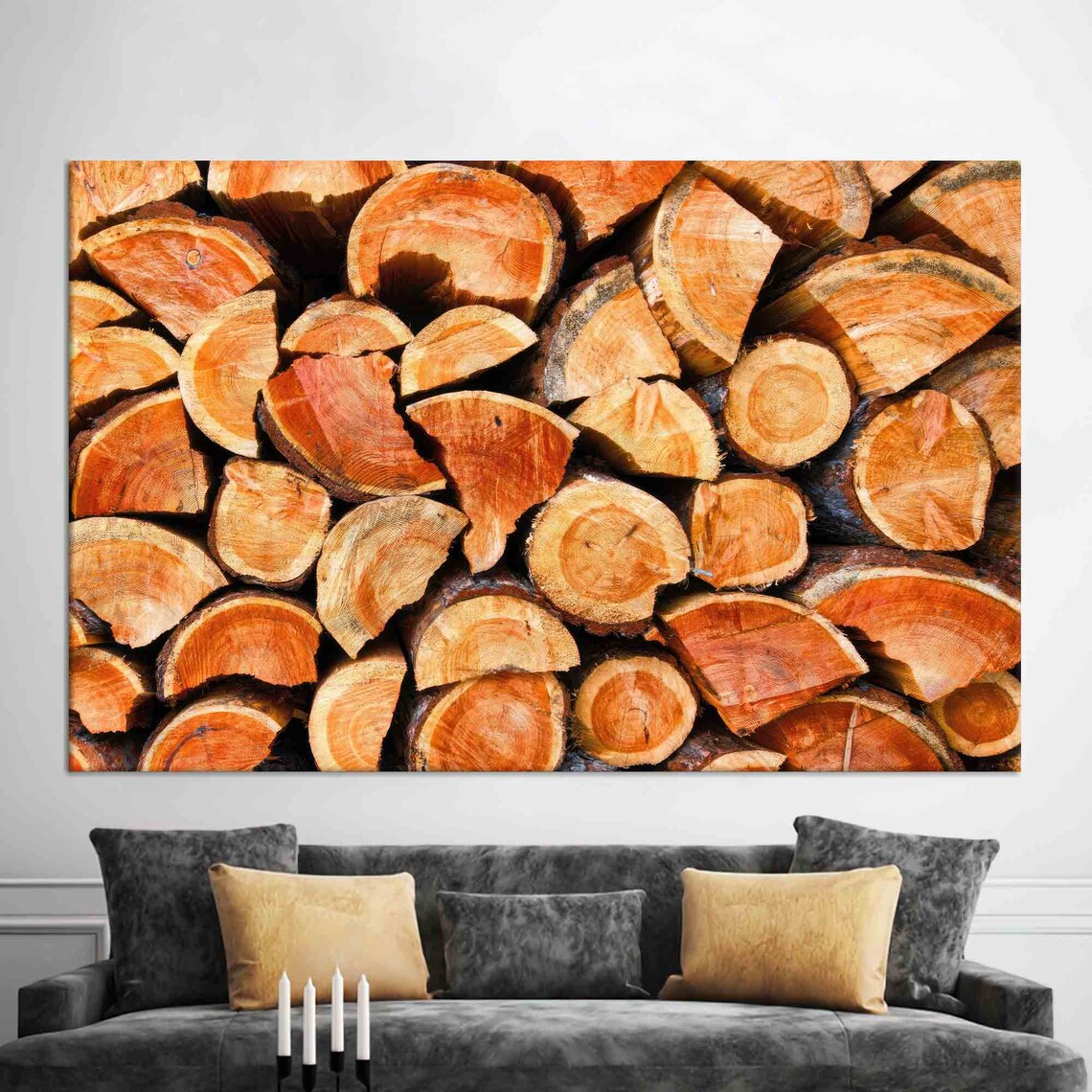 Wood Ring Wall Art, Farmhouse Decor Gift For Him