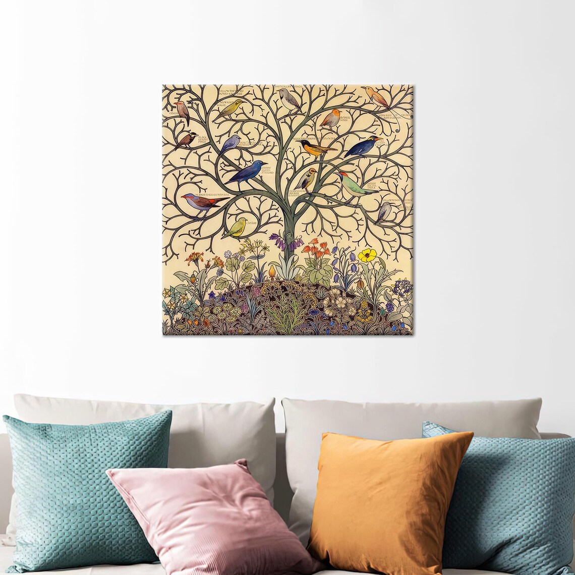 Christmas Gifts Animal Glass Decor, Birds On Tree Branches