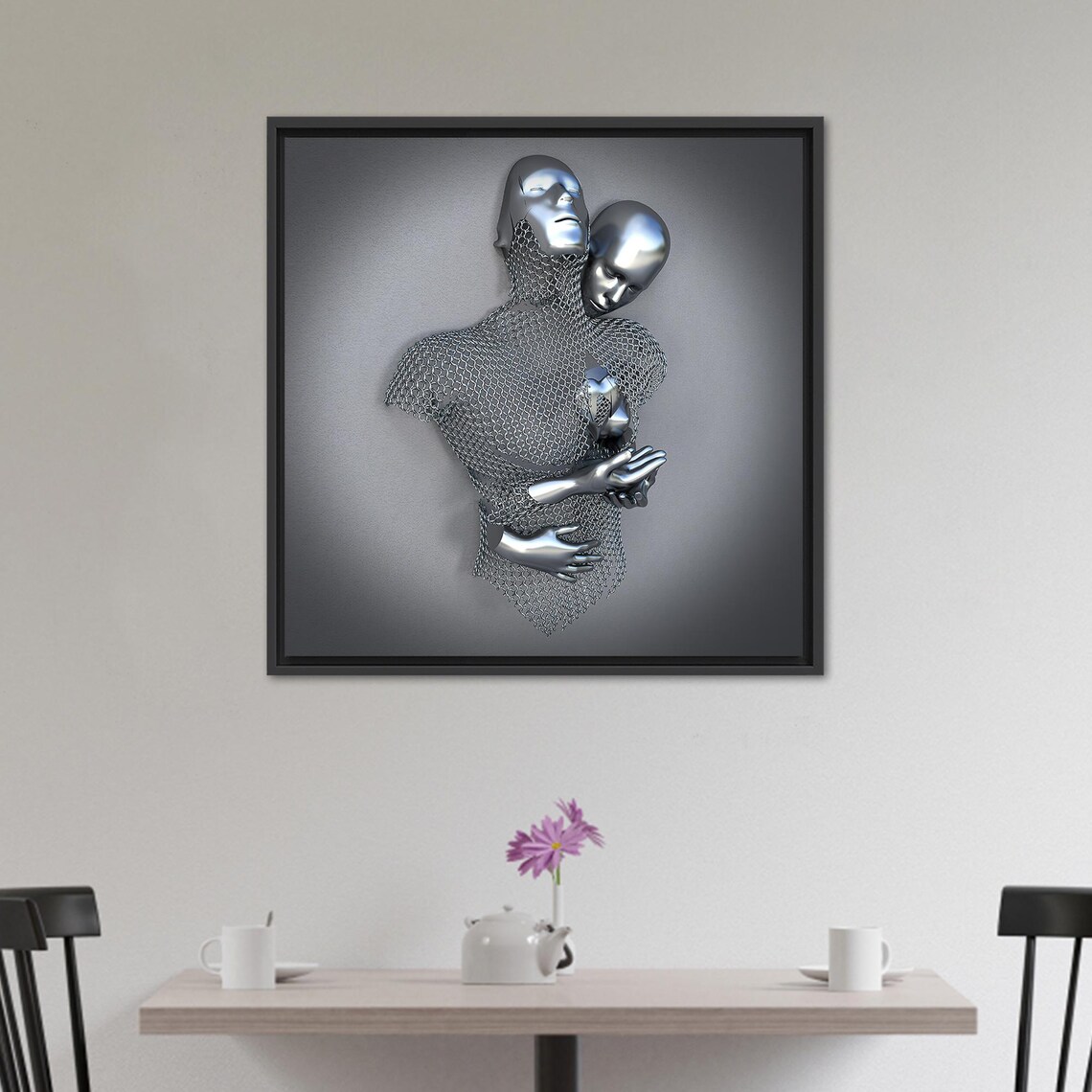 Modern 3D Bedroom Artwork, Personalized Couple Gift - Image 2