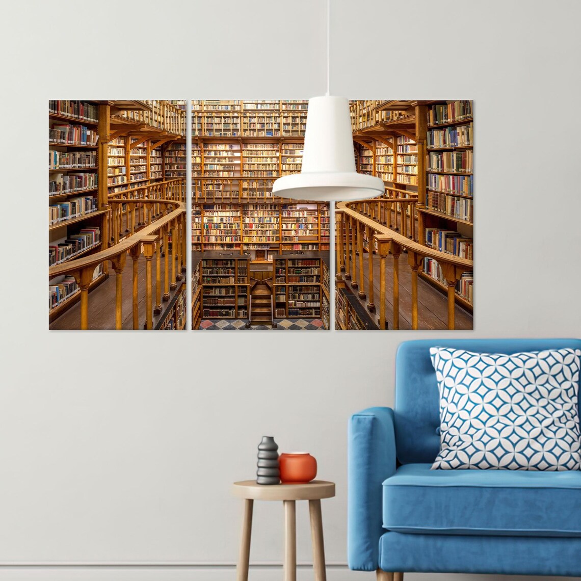 Library Print, Modern Personalized Gift For Him - Image 3