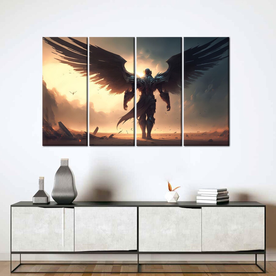 Warrior Angel Personalized Gift, Modern Loft Decor - Image 3