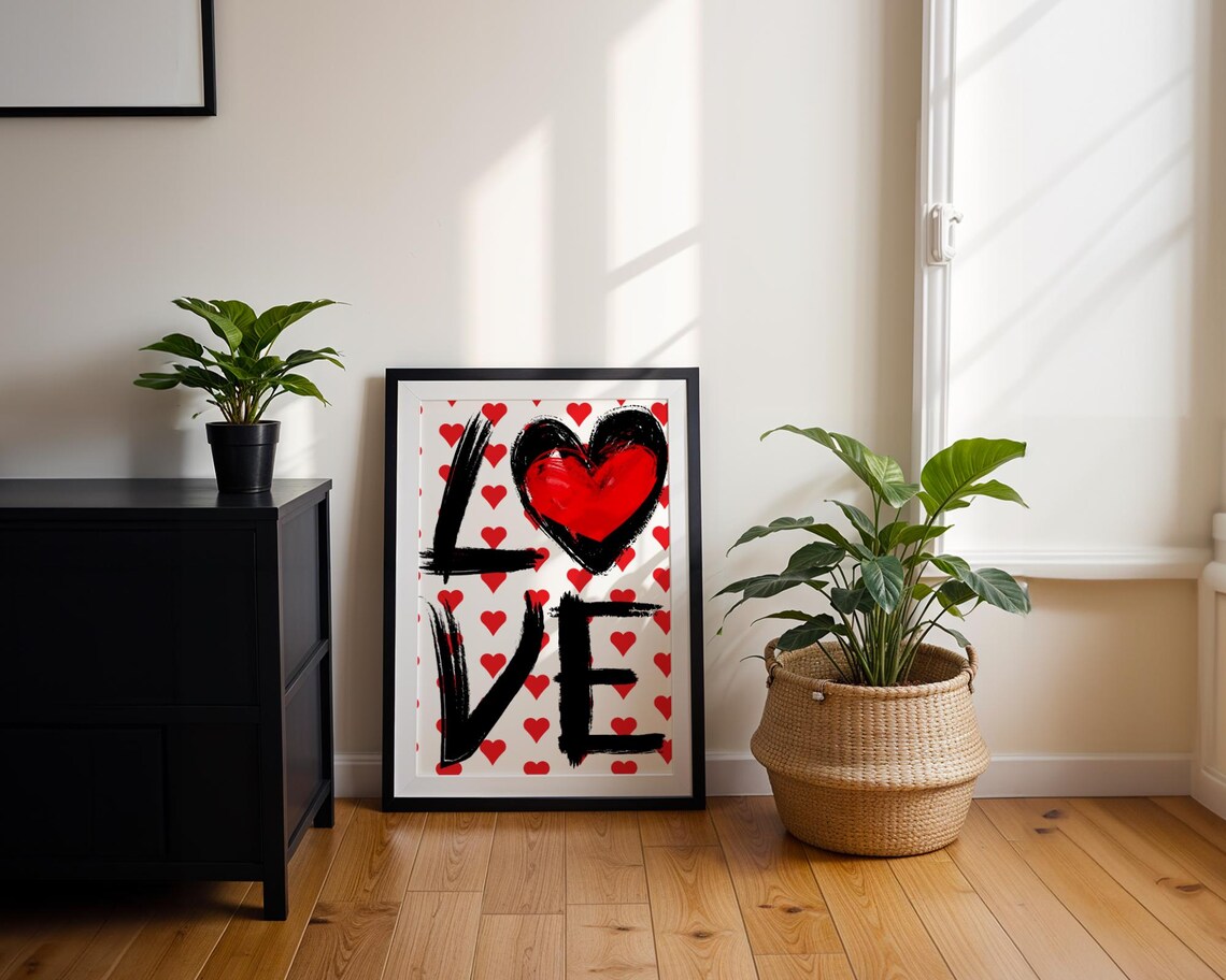 Love Retro Preppy Typography Poster Print - Image 4