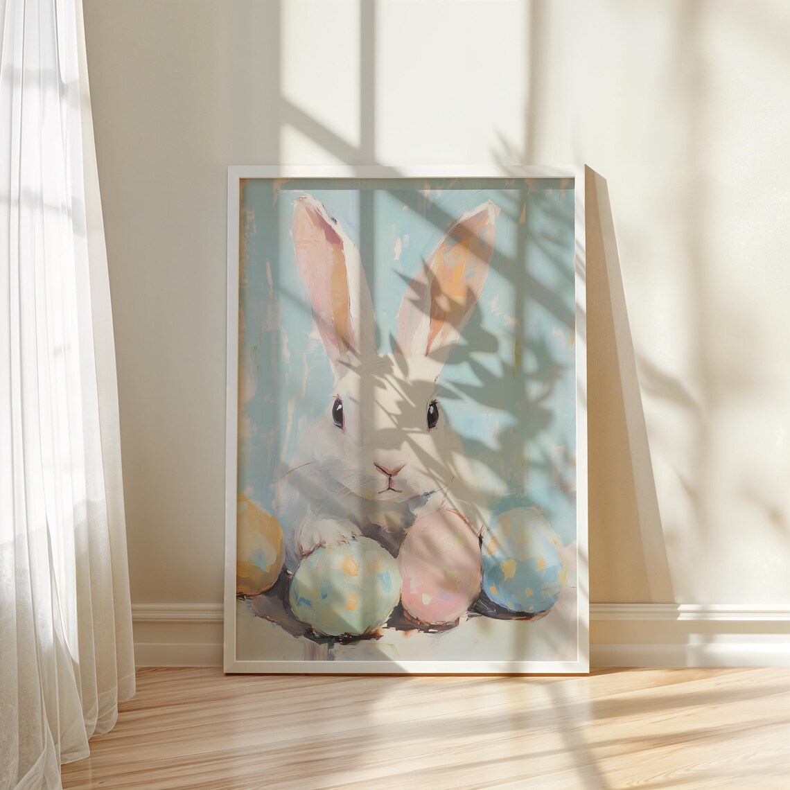 Easter Bunny Print, Spring Rabbit Farmhouse Decor - Image 2