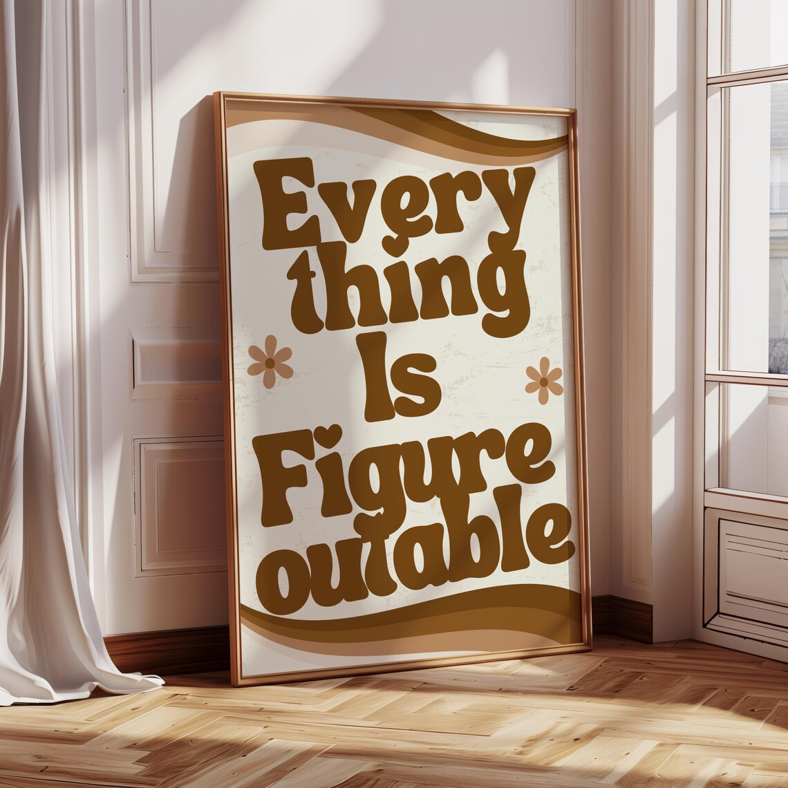 Everything Is Figureoutable Retro Typography Art Print - Image 4
