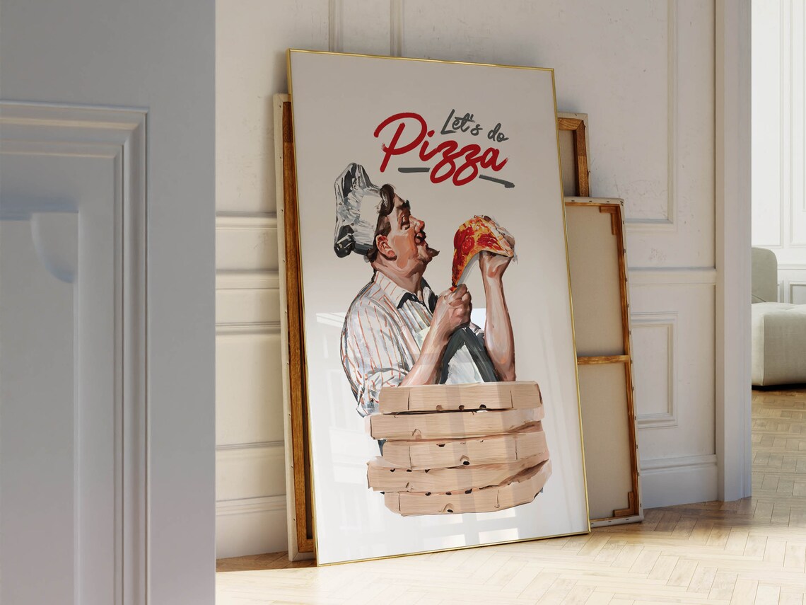 Pizza Lover Vintage Style Kitchen Art Print - Image 2